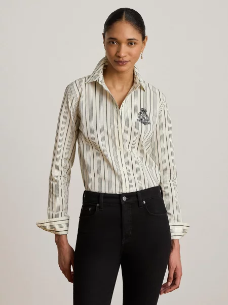 Lauren Ralph Lauren Blúzka krémová / čierna béžová
