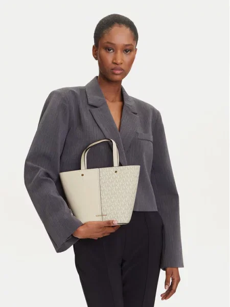MICHAEL Michael Kors Дамска чанта Flora Кремав