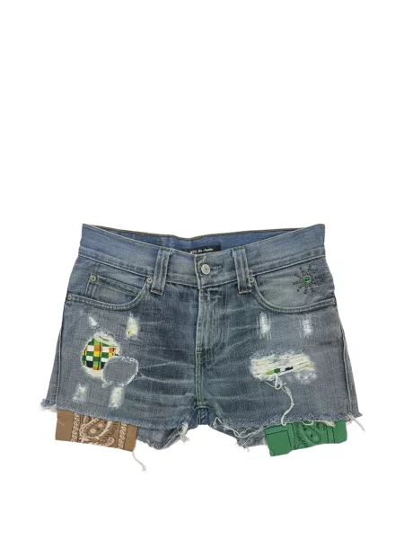 Pantaloni scurți Htc Los Angeles zdrențuiți albastru