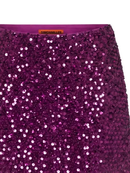 Fusta mini Simon Miller cu paiete violet