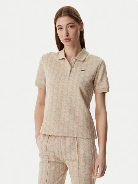 Lacoste Tricou polo deschis bej
