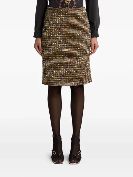 Fustă Etro din tweed maro