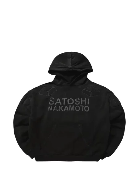Hanorac cu glugă Satoshi Nakamoto negru