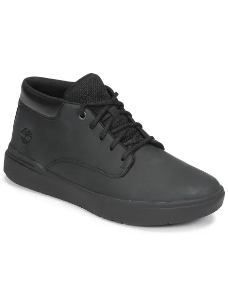 Šnurovacie kožené čižmy Timberland čierna