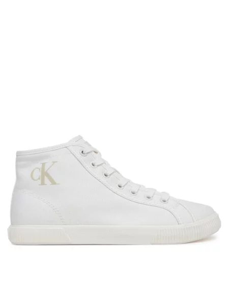 Calvin Klein Jeans Laisvalaikio batai Ess Vulc Mid Cv Mg Wn balta