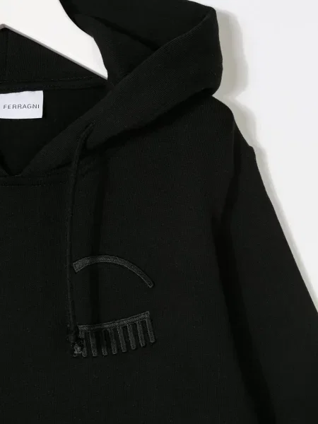 Bluza z kapturem dziecięca Chiara Ferragni czarna