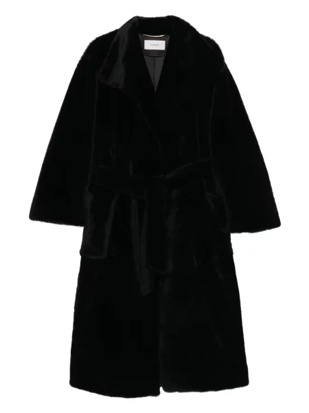 Palton de blană Agnona negru