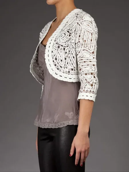 Sacou Oscar De La Renta alb