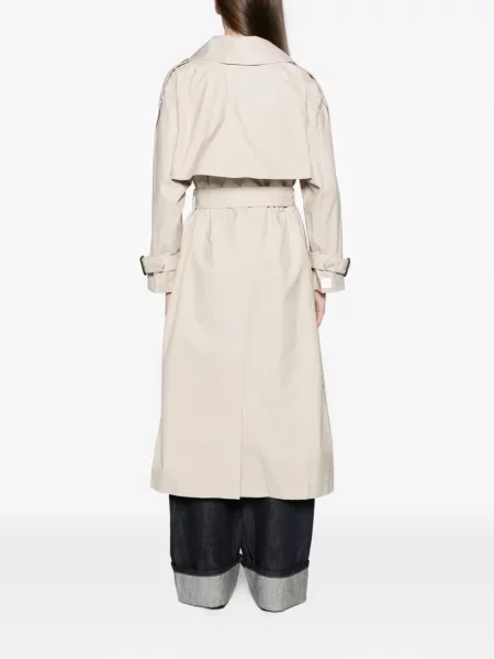 Двуреден дълго тренчкот Max Mara бежово