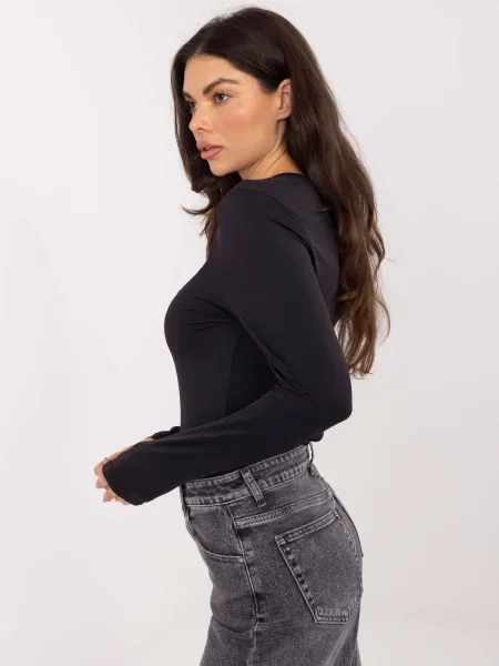 Bluză Sublevel cu mâneci lungi lungă negru