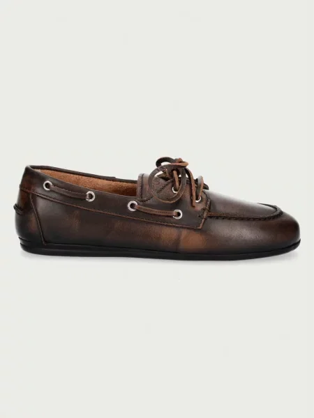 Posa loaferji usnjeni Boat Loafer rjava