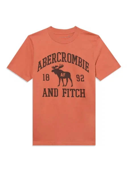 Abercrombie & Fitch Tricou portocaliu homar negru