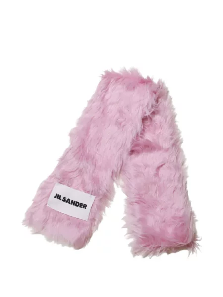 Blană artificială fular Jil Sander roz