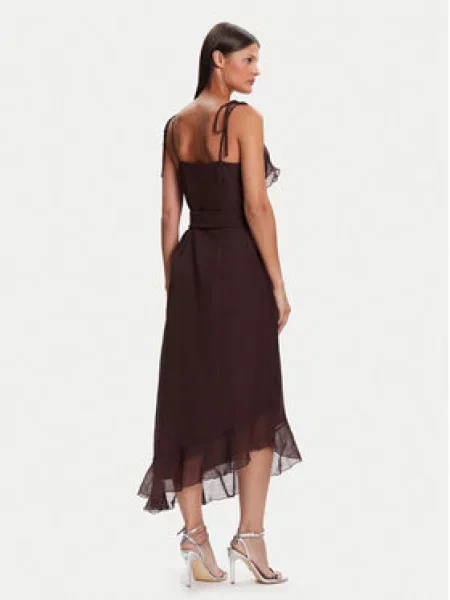 Koktejlové šaty Vero Moda hnědé