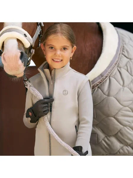 Kamizelka jeździecka bez rękawów dla dzieci Imperial Riding Cybil beżowa