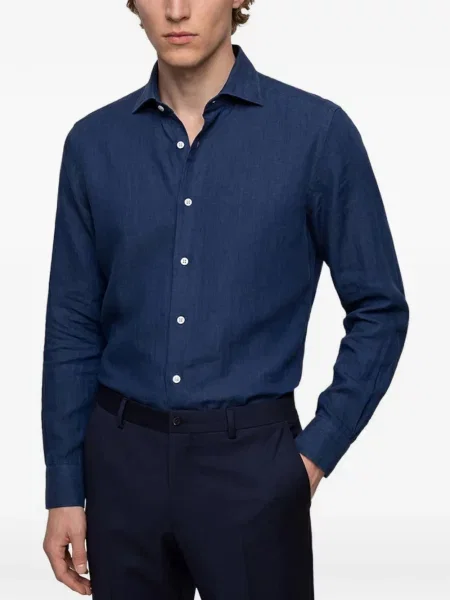 Cămașă de blugi Kiton albastru