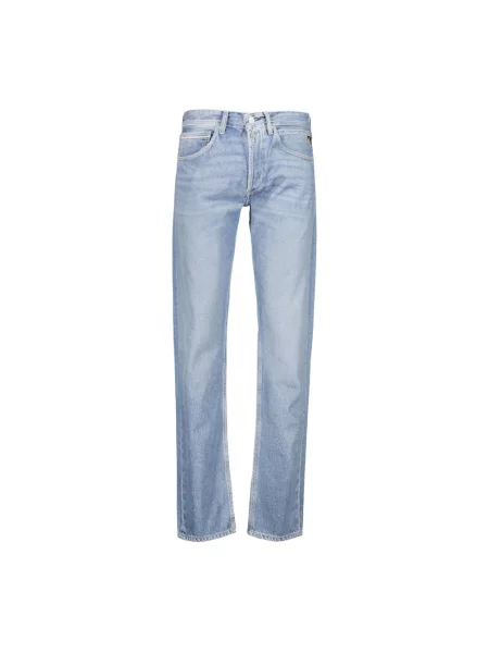 Jeansy straight leg Replay niebieskie