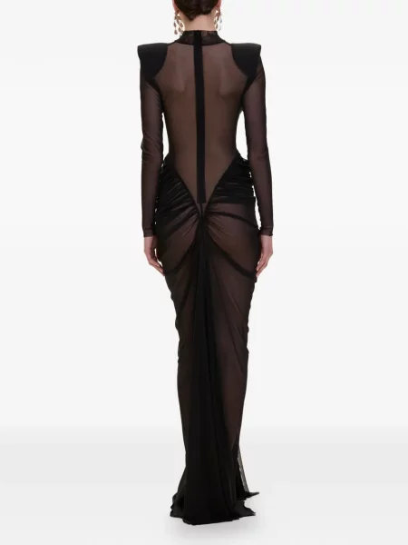 Rochie maxi V:pm Atelier cu volane negru