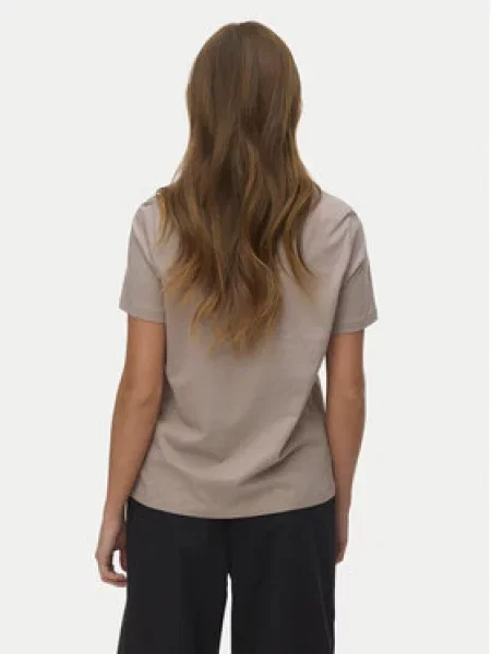 VERO MODA Majica VMPaulina taupe siva