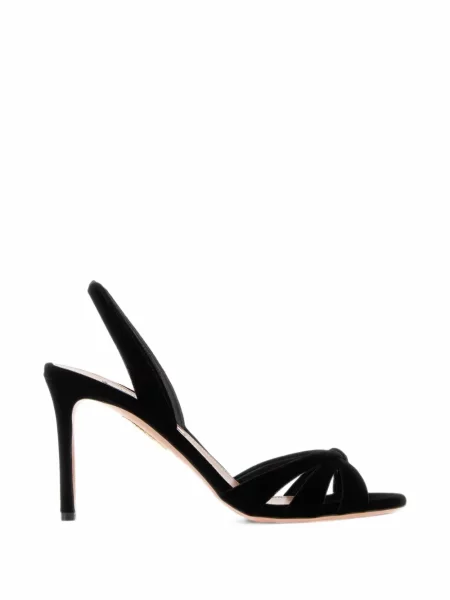 Sandale Aquazzura de catifea negru