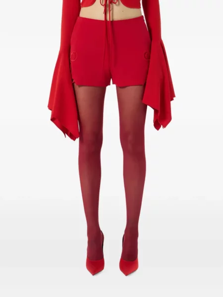 Pantaloni scurți Blumarine cu broderie roșu