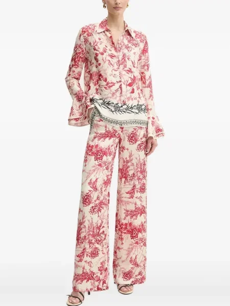 Cămașă Simona Corsellini cu model floral cu imagine roșu