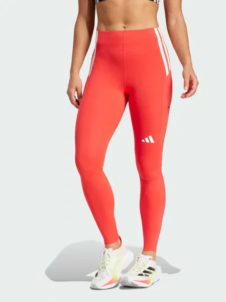 Легінси спортивні adidas adizero комбінований верх червоний