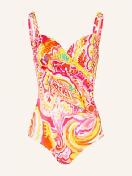 Charmline Tvarující Plavky Summer Infusion V Zavinovacím Stylu / oranžová / žlutá červená