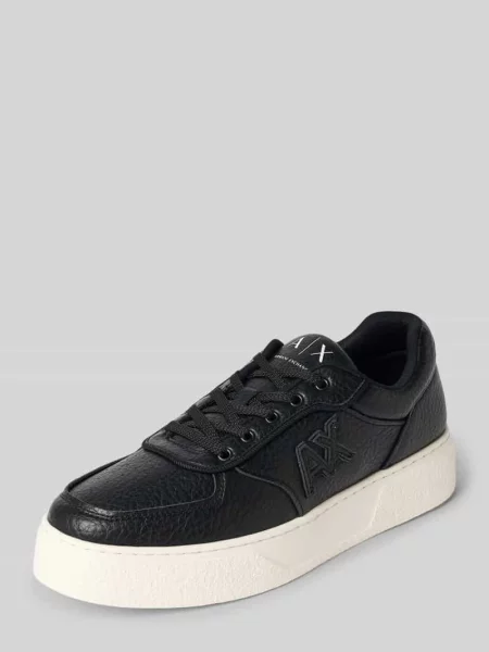 Sneakersy z skóropodobny model Maxi' Armani Exchange czarne