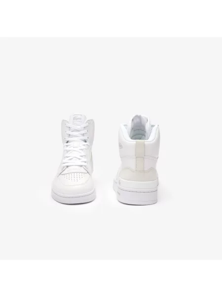 Lacoste Tenisówki Mid Embossed Logo białe