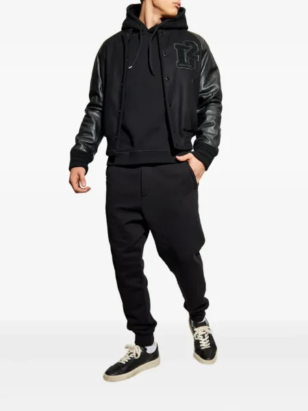 Hanorac cu glugă Dsquared2 cu broderie negru