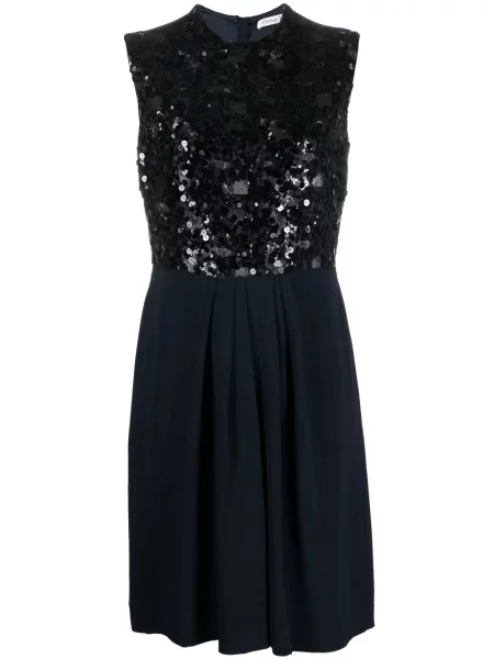 Hedvábné oblekové šaty Christian Dior Pre-owned modré