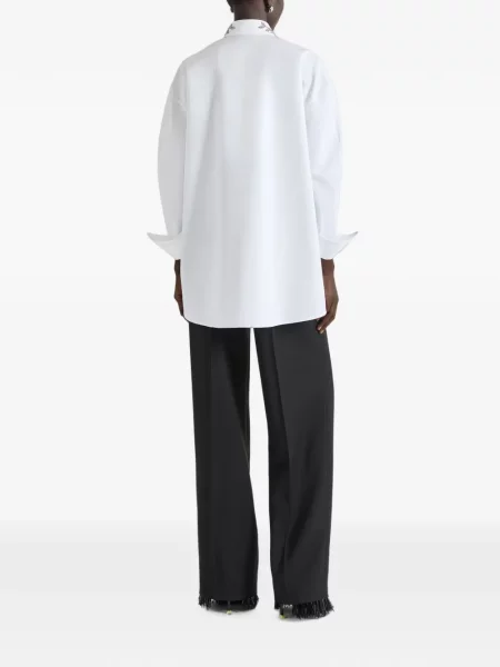 Cămașă Givenchy cu paiete asimetrică din poplin alb