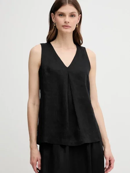 United Colors of Benetton Lanena bluza crna