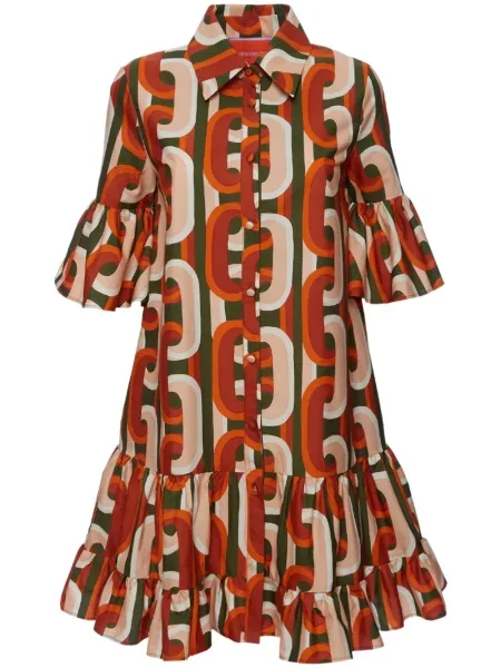 Mała mały sukienka mini La Doublej garniturowa brązowa