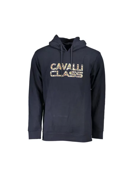 Bluza z kapturem Cavalli Class niebieska