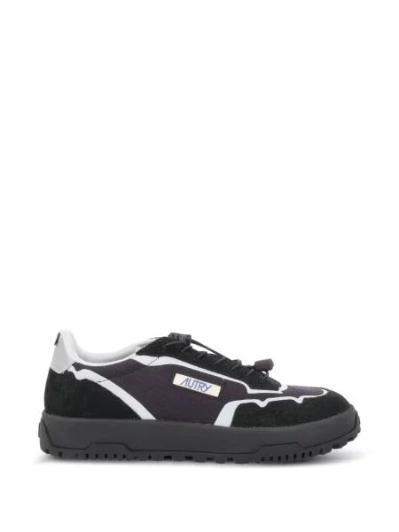 Szarvasbőr sneaker Autry fekete