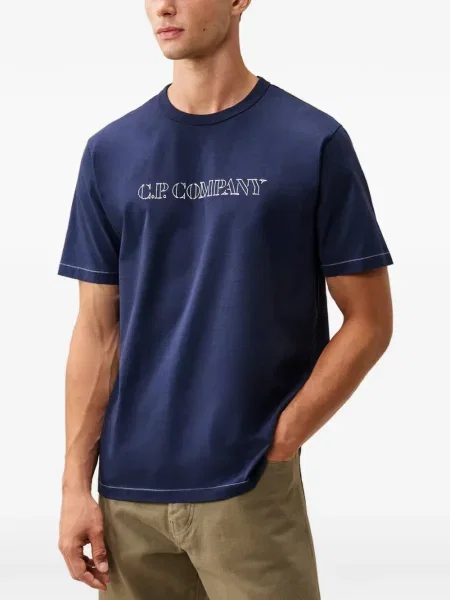 Krátký tričko C.p. Company jersey s autogramem modré