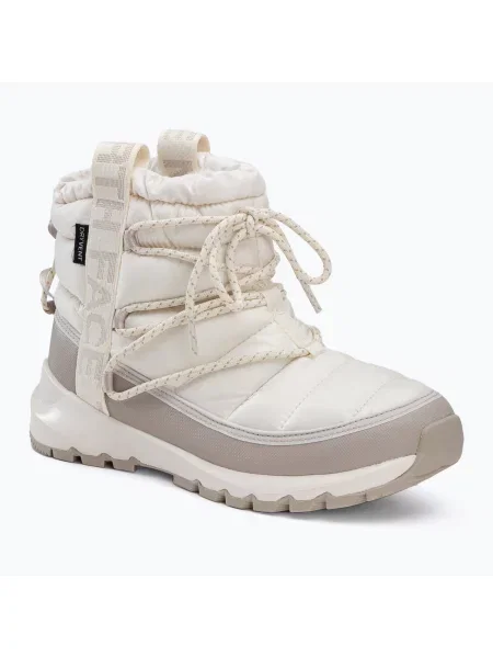 Śniegowce The North Face Thermoball Lace Up WP gardenia white/silver grey białe