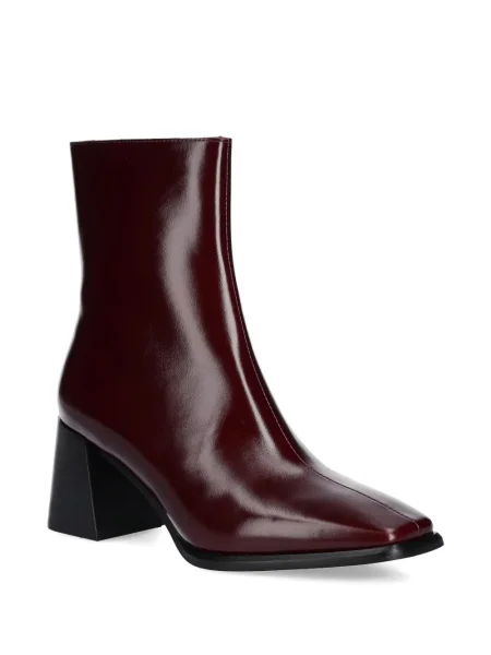 Cizme scurte Jeffrey Campbell din piele roșu