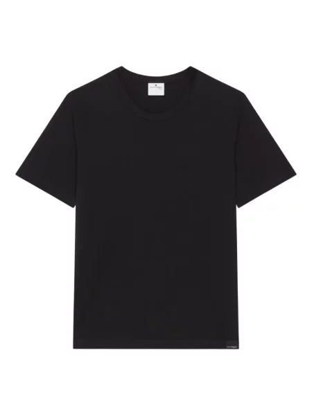 Tricou Courreges cu decolteu rotund negru