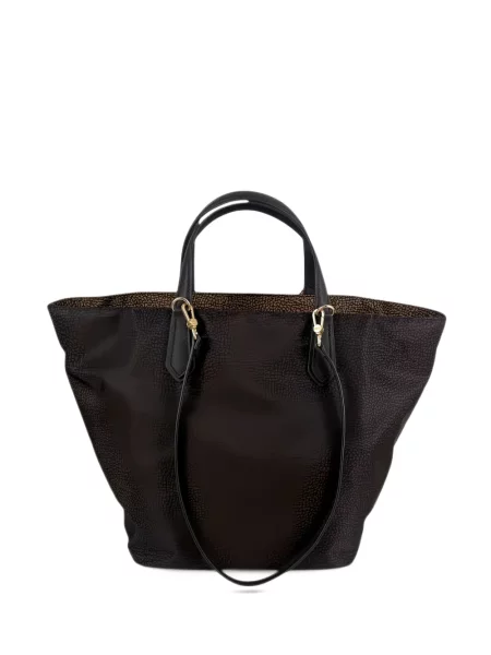 Geantă shopper Borbonese cu imagine maro