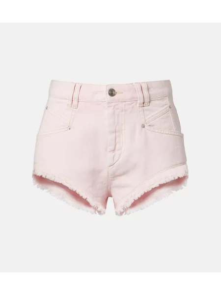 Pantaloni scurți din denim Isabel Marant roz