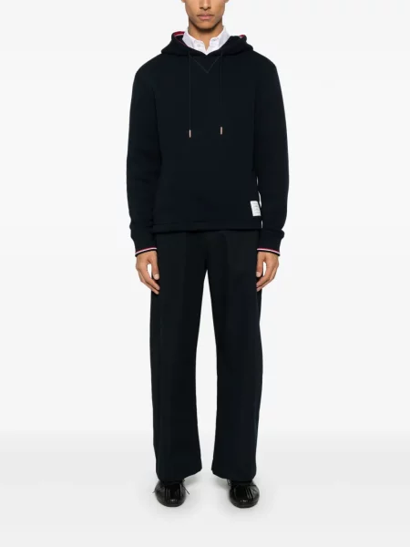 Hanorac cu glugă Thom Browne cu dungi albastru