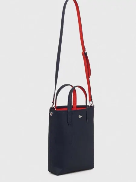 Lacoste Kabelka Vertical Shopping Bag Tmavomodrá béžová