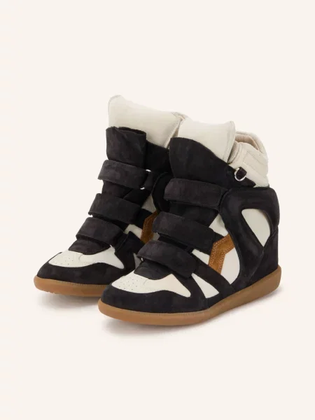 Isabel Marant Kotníkové Tenisky Bekett / hnědá / světle šedá černá