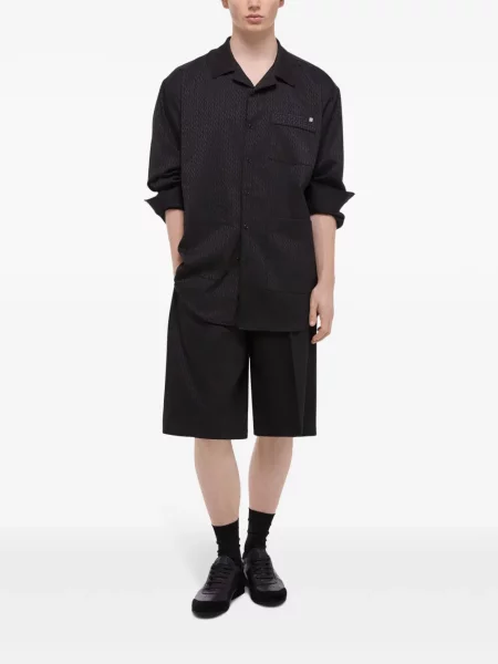 Cămașă Helmut Lang cu imagine cu imprimeu geometric negru