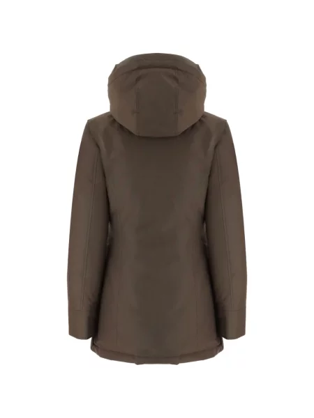Palton Woolrich cu glugă maro