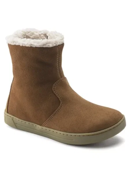 Botki Birkenstock skórzane brązowe