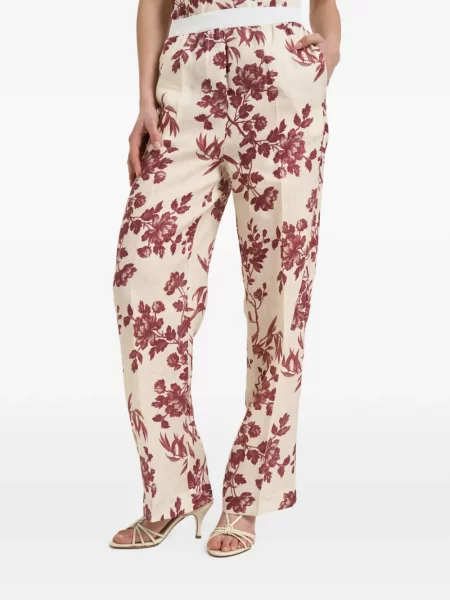 Pantaloni Semicouture cu model floral cu imagine